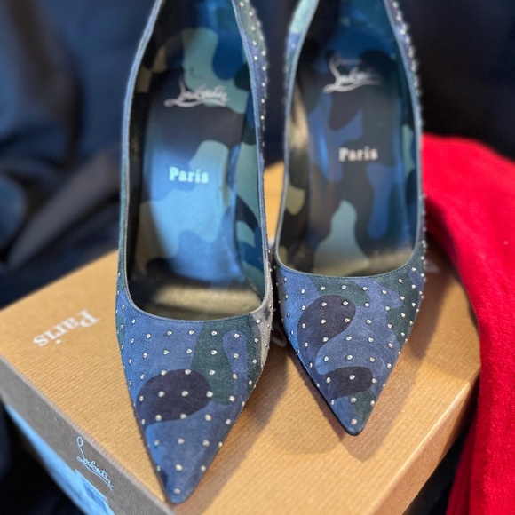 Louboutin Camouflage Studded Pumps – Paris Collection - Picture 1 of 9